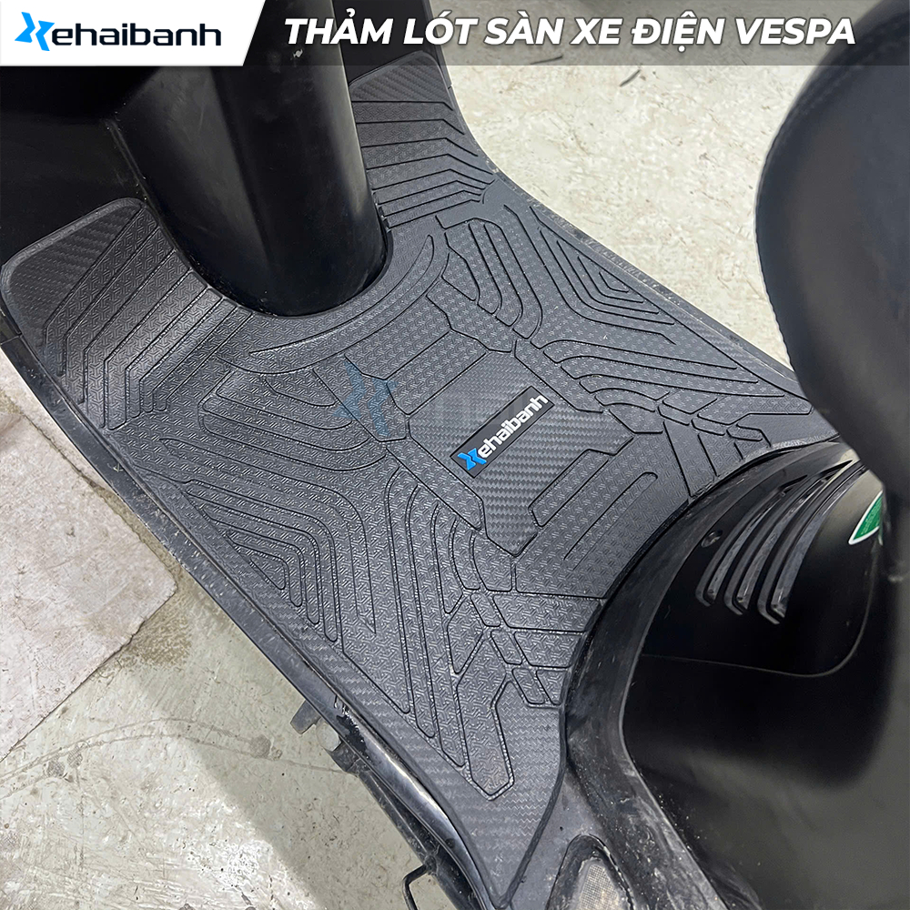 Thảm lót sàn xe máy điện Vespa và xe máy Vespa 50cc chất liệu cao su