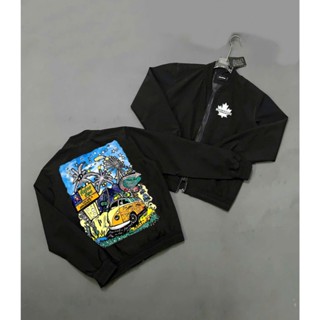  Áo khoác gió Boy phố họa tiết Ôtô cây dừa Hottrend 2025 - chất liệu gió chống nước may 2 lớp dày dặn,bo gân cao cấp 