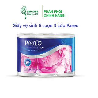  Giấy vệ sinh cao cấp Paseo 6 cuộn 3 lớp siêu mềm mịn 