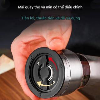 Dụng Cụ Xay Tiêu Cầm Tay Inox 304 – Xay Tiêu, Muối, Gia Vị – Điều Chỉnh Độ Mịn