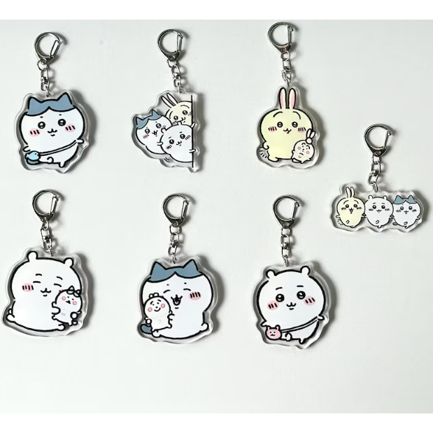 Porte-clé acrylique Chiikawa, porte-clé double face Chiikawa, Hachiware, Usagi, Momonga, cadeau Chii