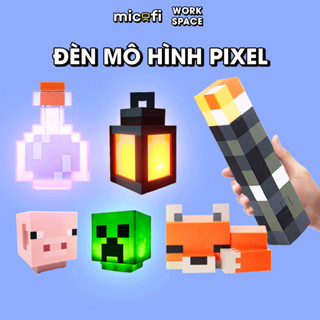 Đèn Ngủ Decor Để Bàn Trang Trí Micofi, Đèn Mô Hình Minecraft Ngủ Chill Block Khối Vuông Phát Sáng Nhiều Màu Pixel Gaming