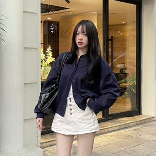 Áo Khoác Nỉ Cardigan Nữ Basic Cài Cúc Mùa Thu Đông Vải 2 Da Cao Cấp Không Xù 2024 MA462