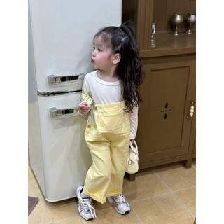 [Hàng Thiết Kế Loại 1] Yếm Jeans Dài Phong Cách Hàn Quốc Cho Bé / Yếm Jeans Vàng Pastel Cho Bé Dễ Thương (KO KÈM ÁO)