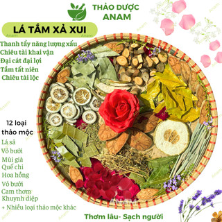 Lá Tắm Tẩy Trần Lá tắm Xả Xui 12 loại thảo mộc Lá tắm tẩy uế phong thuỷ gói tắm tất niên ngày tết LTXX Thảo Dược Anam