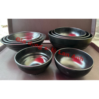 Tô, chén đen nhám nhựa melamine bình dân bền đẹp đựng cơm, bún, phở