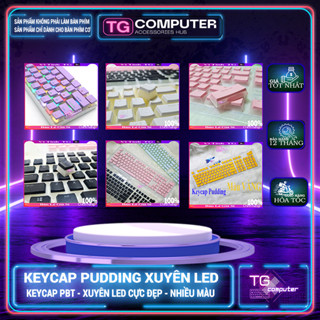 Bộ Keycap PBT pudding xuyên led cho bàn phím cơ nhiều màu thích hợp nhiều loại bàn phím cơ VitinhTG 
