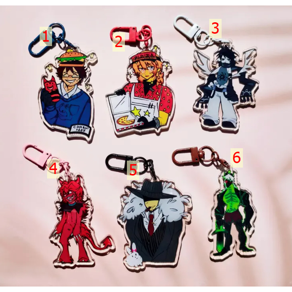 Porte-clés Renégats,Porte-clés acrylique | 1x1x1x1,Deux fois,Elliot,007n7,C00lkidd,Mafieux