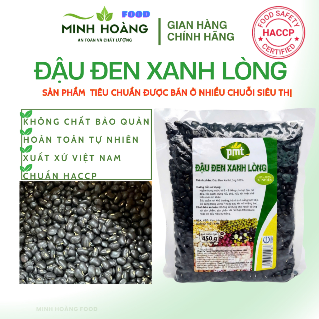 Đậu Đen Xanh Lòng Sạch 450g – Giảm Cân, Giải Độc, Đẹp Da – Phú Minh Tâm Chính Hãng