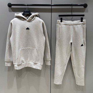  Đồ bộ nam dài tay thu đông PB nỉ bông áo mũ hoodie thêu logo tam giác cao su ngực dày dặn basic BD71P 