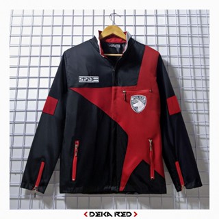  Áo Khoác Nam Nữ Unisex Dù Kaki Hình Thêu SPD Deka Đỏ 