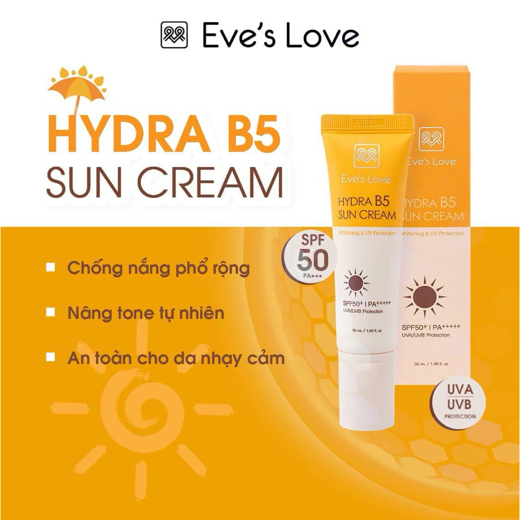 Chống Nắng B5 Eve’s Love Hydra Sun Cream 50ml