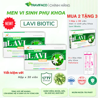 Men Vi Sinh Vùng Kín, Viên Uống Phụ Khoa Bổ Sung Lợi Khuẩn Lavi Biotic 30 Viên, Ngừa Viêm Nấm Ngứa