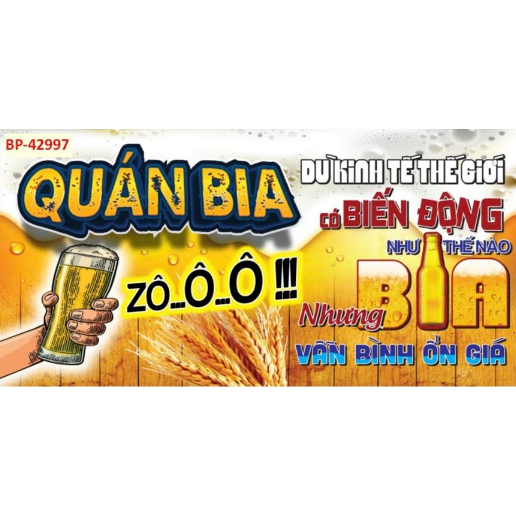 Tranh 3D dán tường quán bia quán nhậu, nhà hàng, quán ăn; tranh 3D in trên chất liệu vải lụa (shop t