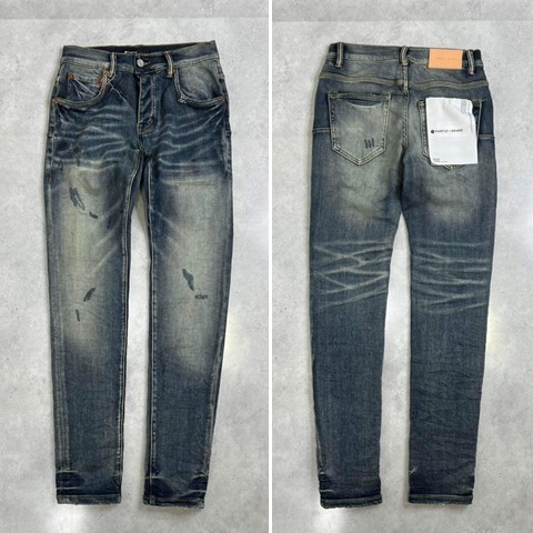 Quần Jean Nam Purple Đen Trơn 4 Cúc Quần Bò PP Chấm Sơn Thêu Chữ Thời Trang Cao Cấp Hot Trend.