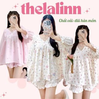 [ẢNH THẬT] Set babydoll xốp mềm hoạ tiết xinh xắn. Bộ ngủ pijama babydoll hoạt hình.