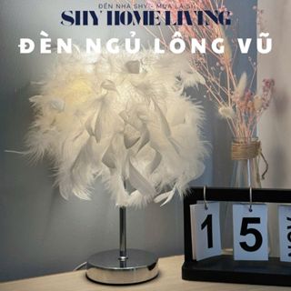 Đèn Ngủ Lông Vũ Để Bàn Trang Trí Phòng Ngủ - Phong Cách VinTage Xinh Xắn - Shy Home Living 