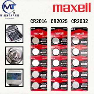 Pin CR2032 , CR2025 , CR2016 Maxell đỏ/đen chất lượng cao dùng cho đồng hồ, remote, thiết bị y tế,...
