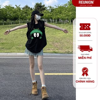 REUNION Áo Ba Lỗ Thể Thao In Họa Tiết EYES, Áo Tanktop Sát Nách Nam Nữ Cotton Cá Tính TT32
