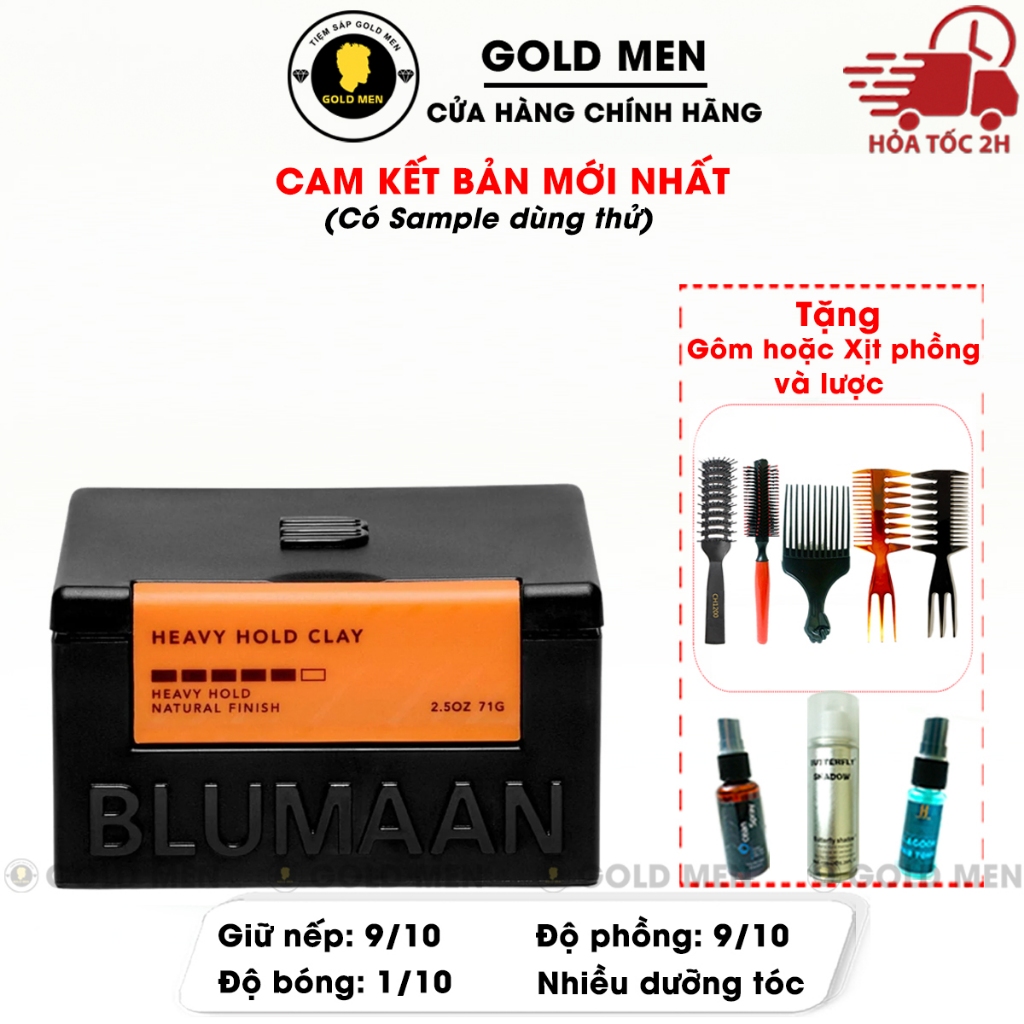 Sáp Vuốt Tóc Blumaan Cavalier Clay - Heavy Hold Clay 71g