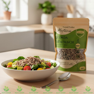 【NHẬP KHẨU CHÍNH NGẠCH】Hạt Diêm Mạch Trắng White Quinoa Absolute Organic 1KG –Úc, Eat Clean, Healthy
