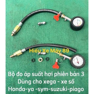 Đồng hồ đo áp suất buồng đốt xe máy MẪU MỚI  TẶNG KÈM bảng thông số các dòng xe