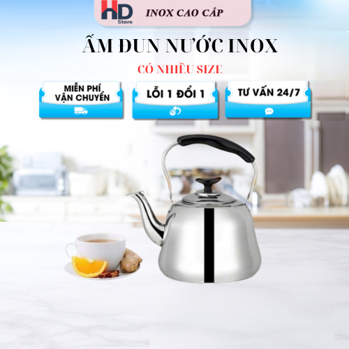 ấm đun nước inox 100% đảm bảo an toàn vệ sinh chống giò gỉ