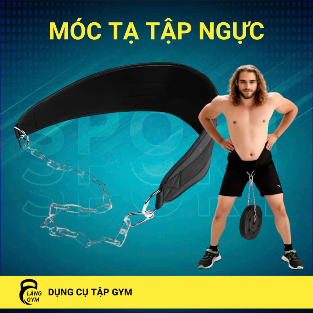 Đai Lưng Xích Móc Tạ Dip Belt ~ Đai Đeo Tạ Tập Gym. Hỗ Trợ Dips. Kéo Xà. Squat