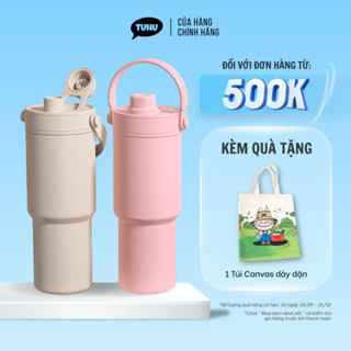 Ly giữ nhiệt khắc tên SIMPLE 735ml, cốc nước nóng lạnh inox 316 cao cấp có quai xách tiện lợi – TUHUHOUSE