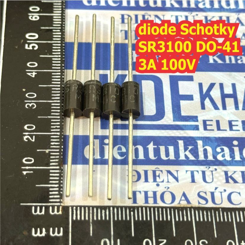 20 con diode Schotky đi ốt SR3100 3100 DO-41 3A 100V kde1521