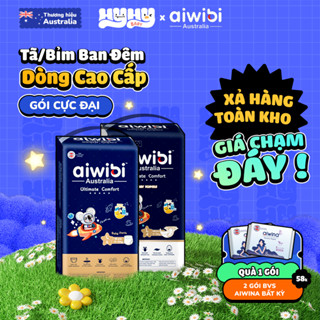[DÒNG CAO CẤP] Tã Bỉm Ban Đêm Dán/Quần Cao Cấp Aiwibi Australia, Bỉm Đêm Cho Bé Siêu Khô Thoáng, Khoá Ẩm Tức Thời