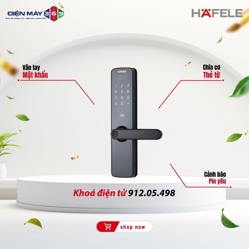 Khóa điện tử Hafele DL7100 912.05.498 - Thiết Kế Hiện Đại, Vật Liệu Cao Cấp, Bảo Hành Chính Hãng