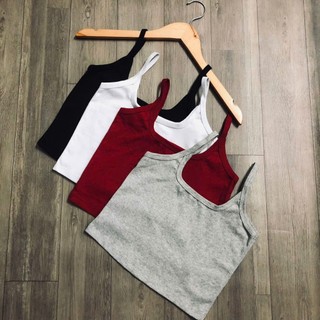 Áo hai dây croptop xinh xắn, áo hai dây bozip -RUBY A65