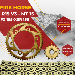  Nhông Sên Dĩa R15V3- MT15 - FZ155 - XSR 155 Chính Hãng FIRE HORSE Cao Cấp 