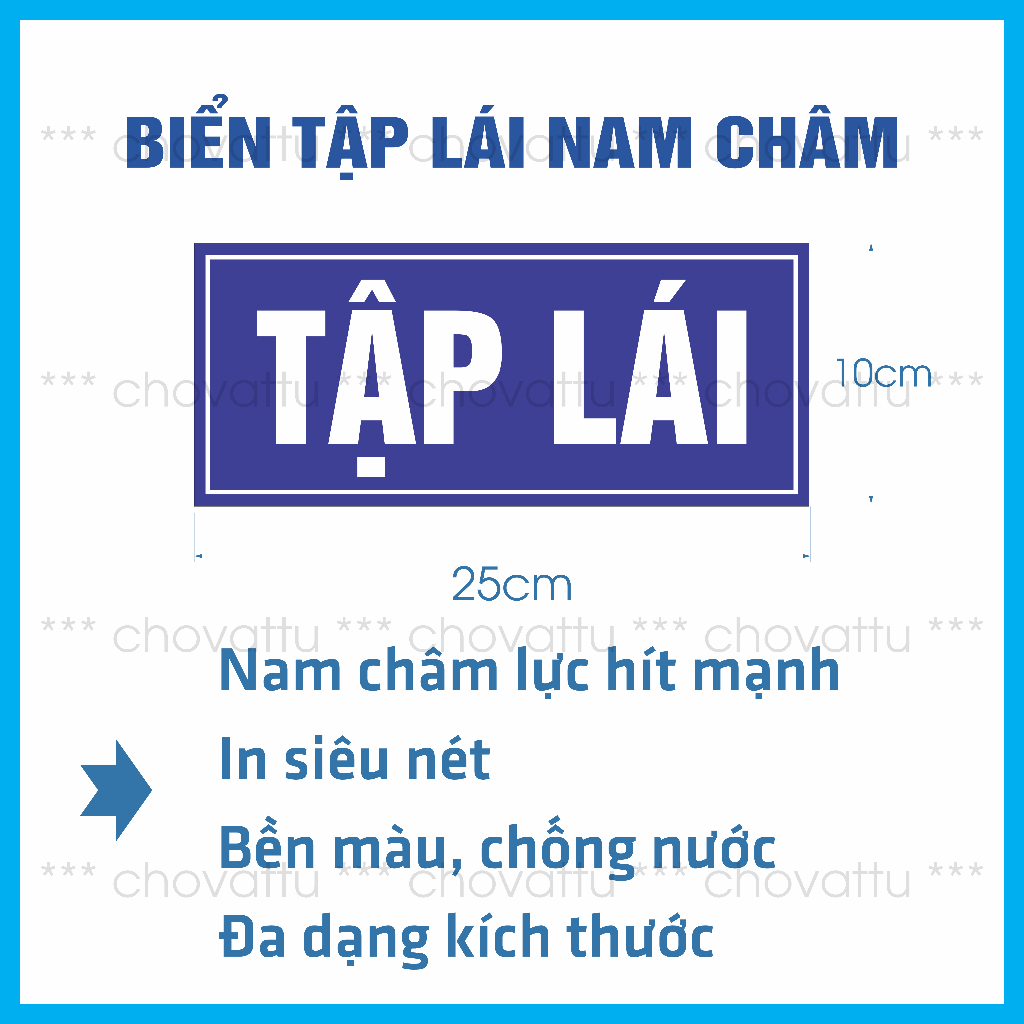 BIỂN TẬP LÁI NAM CHÂM SIÊU HÚT, DÍNH CHẮC CHẮN, KÍCH THƯỚC CHUẨN QUY ĐỊNH