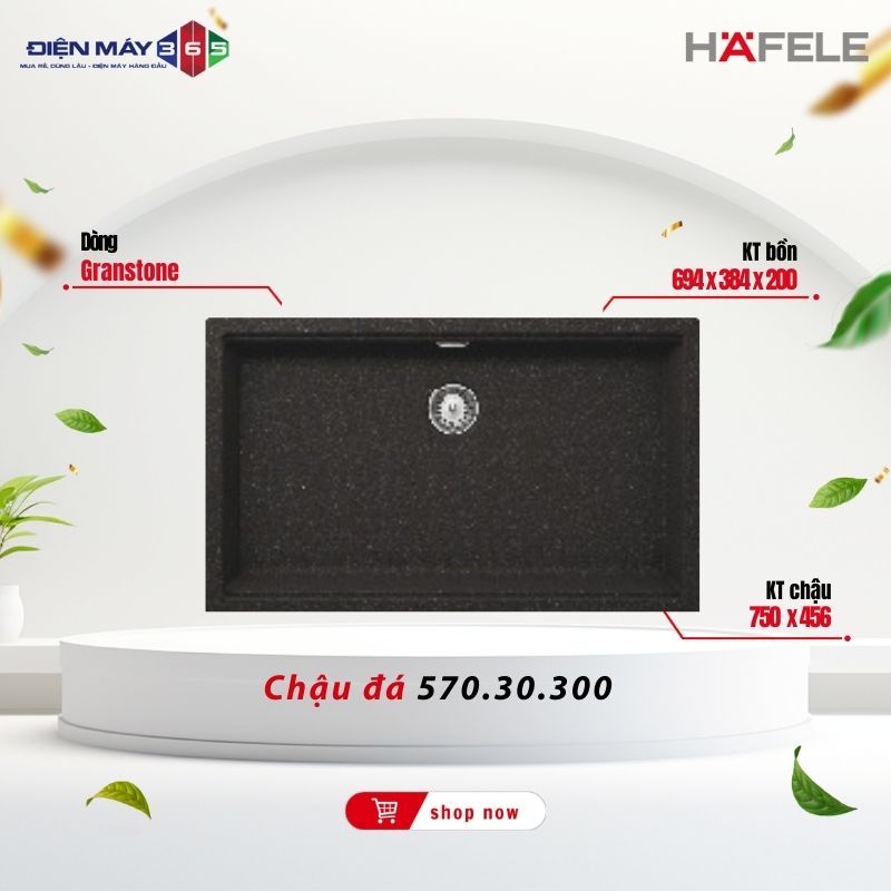 Chậu Rửa Đá Hafele HS20-GEN1S80 570.30.300 - Cao Cấp, Tiện Nghi