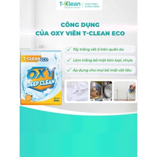 T-Clean bột Oxy Deepclean 500g làm sạch, tẩy trắng vết ố đa bề mặt, thông cống, khử mùi hiệu quả