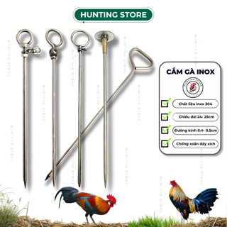 Cây cắm gà chống xoắn chất liệu inox 5 mẫu siêu bền - huntingstore
