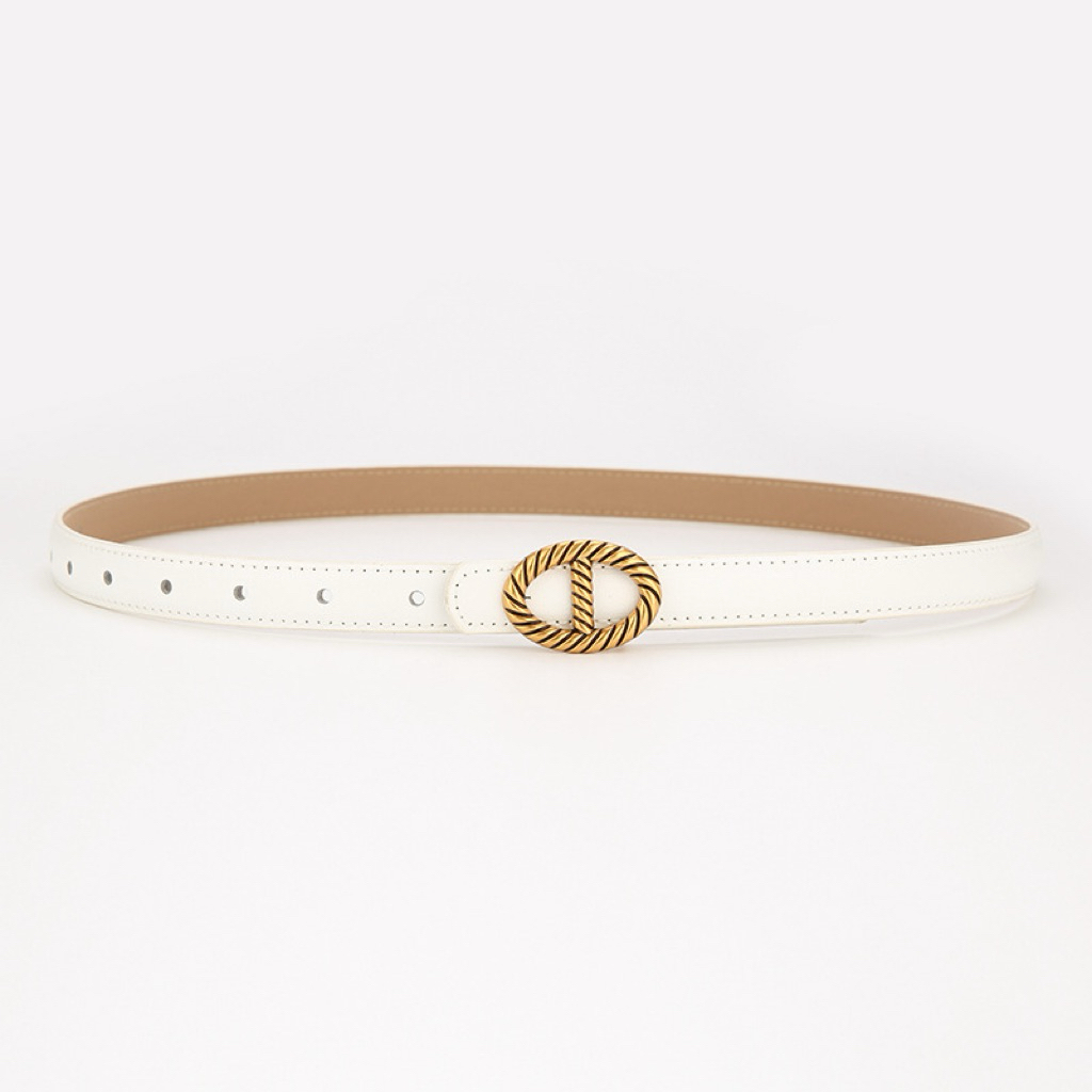 Thắt lưng nữ da thật bản 1cm khoá tròn La.an studio