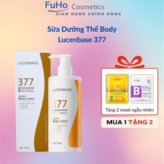  Sữa Dưỡng Thể 377 Niacinamide Retinol Lucenbase Giúp sáng da hỗ trợ khóa ẩm Fuhocosmetic 250gr 