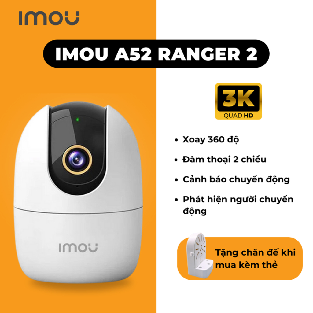 Camera A22EP A52 IP hồng ngoại không dây 2.0 Megapixel DAHUA IPC - A22EP và C22EP - IMOU - Chính Hãn