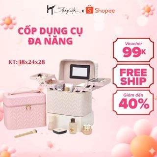 Cốp Đựng Đồ Nối Mi, Nail, Phun Xăm, Hộp Đựng Đồ Trang Điểm - Storage Box (18x24x28cm) - THÚY HÀ