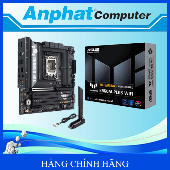 Bo Mạch Chủ Main ASUS TUF GAMING B860M-PLUS WIFI Socket LGA1851 - Hàng Chính Hãng