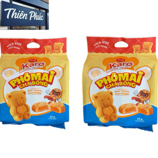 Bánh Karo Gấu Chà Bông Nhân Pho Mai 24 g * 8 Bánh Gấu