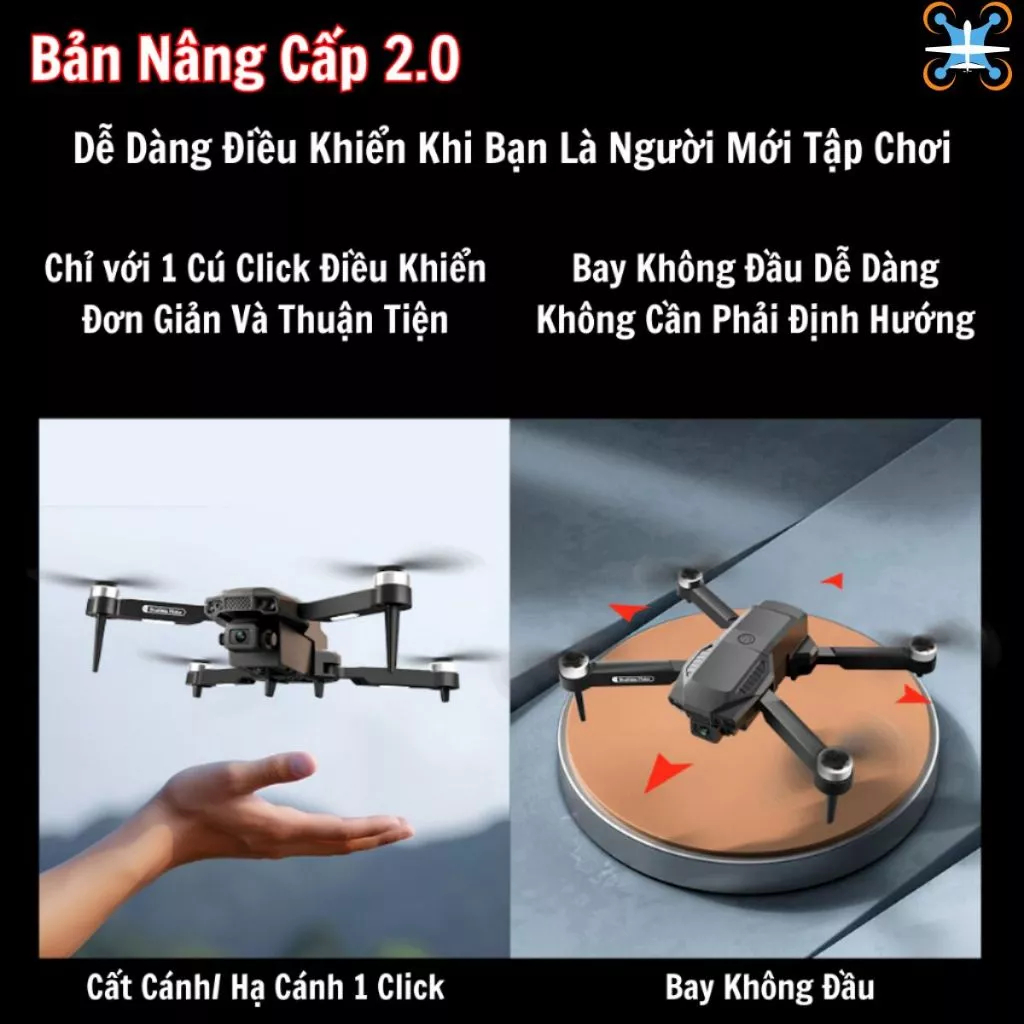 PIycam Mini, Flycam Giá Rẻ, Máy Bay Không Người Lái F198,Chế Độ Cân Bằng Giữ Vị Trí Tự Động | BigBuy360 - bigbuy360.vn