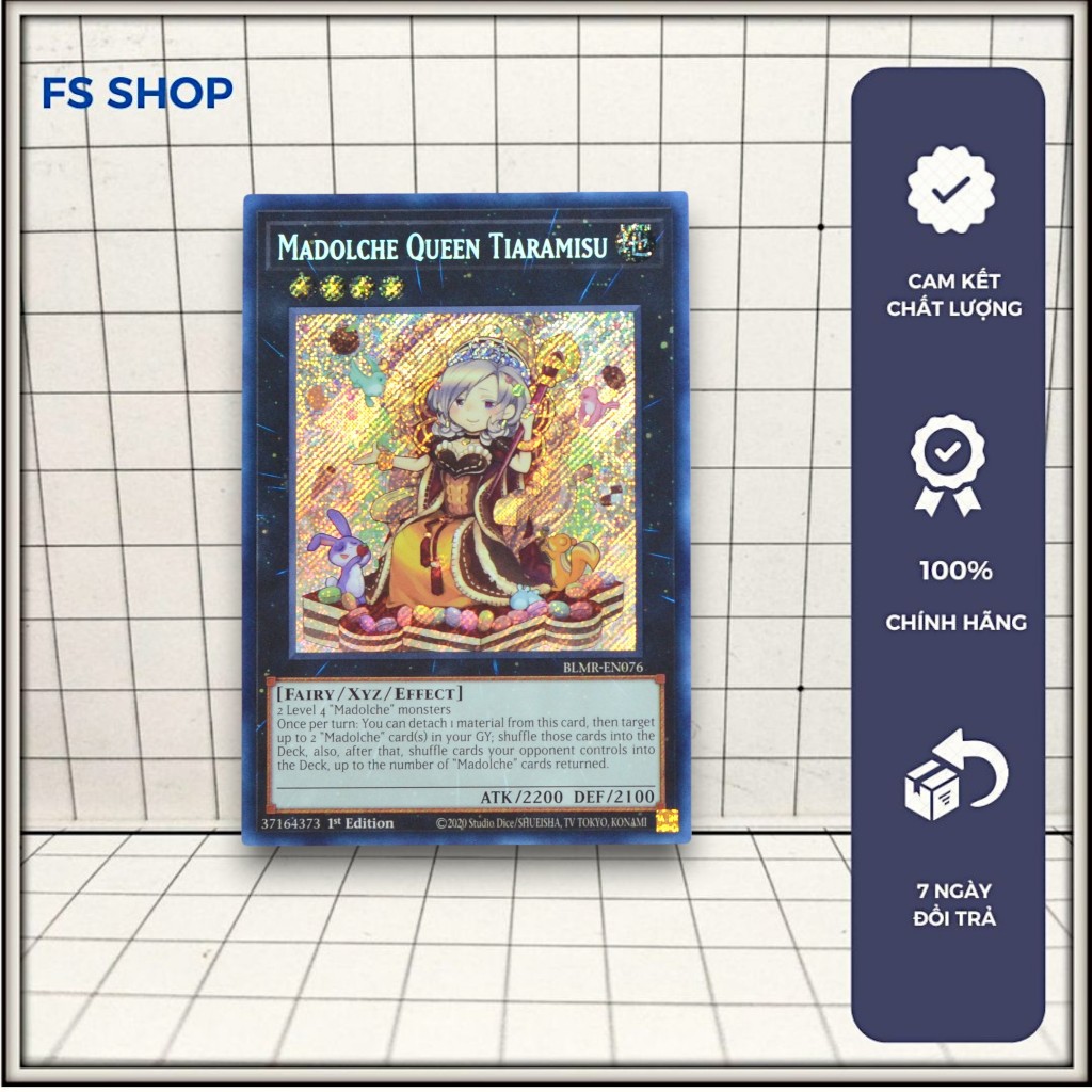 [FS Shop] Thẻ bài Yugioh Chính Hãng Madolche Queen Tiaramisu – Secret Rare