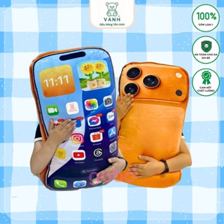Gấu Bông ip17, Gối ôm 3D in hình iPhone 17 Pro Max Cam Sa Mạc – phiên bản độc đáo, hot trend mới nhất 2025