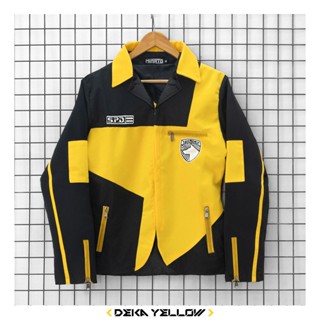 Áo Khoác Nam Nữ Unisex Dù Kaki Hình Thêu SPD Deka Vàng & Hồng