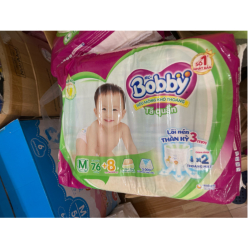 [ MUA 4 TẶNG 1 ] Bỉm quần Bobby size M