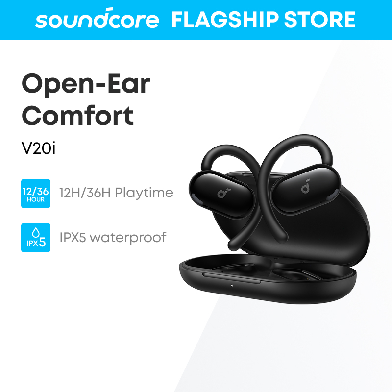 soundcore V20i by Anker Móc tai có thể điều chỉnh Siêu thoải mái IP55 Thời gian chơi 36 giờ Bluetooth 5.4 A3876